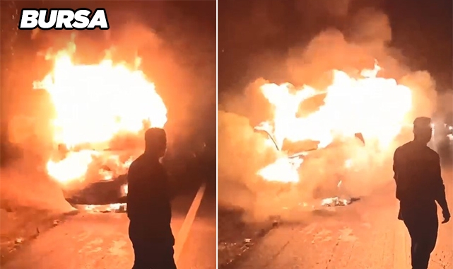 Seyir halindeki kamyonet alev topuna döndü