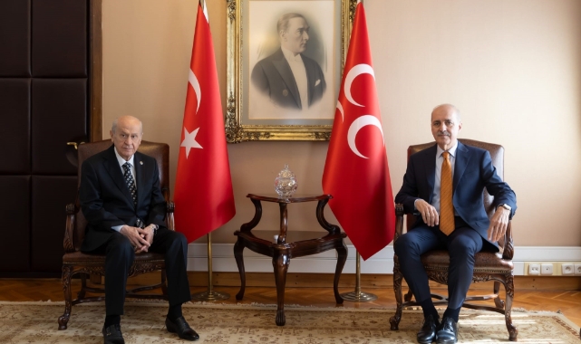 TBMM Başkanı Kurtulmuş'tan Bahçeli'ye yeni anayasa ziyareti