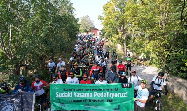 Uluabat’ın korunması için pedal çevirdiler
