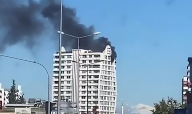 14 katlı apartmanda korkutan yangın