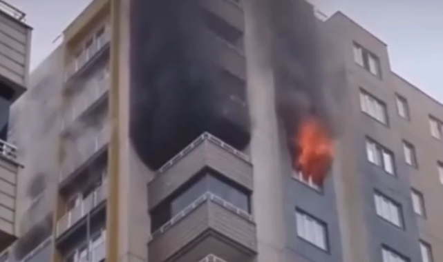 15 katlı binada yangın paniği