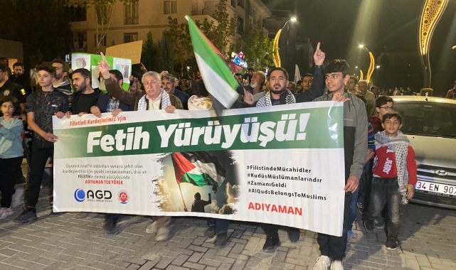 Adıyaman’da Filistin'e destek yürüyüşü