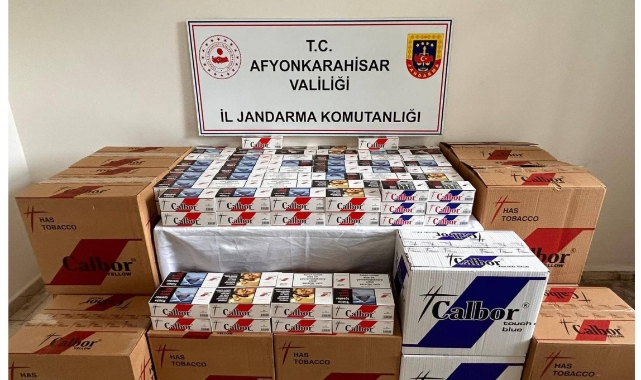 Afyonkarahisar’da 140 bin adet makaron ele geçirdi