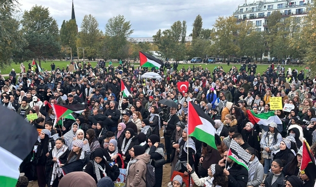 Almanya’da Filistin’e destek gösterisi