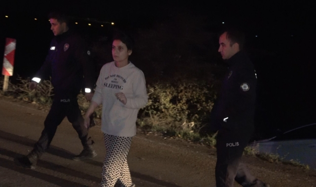 Bursa'da alkollü kadın kaza yaptı, kendini kaybetti!