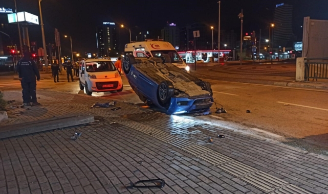 Bursa'da otomobil takla attı: 1 yaralı