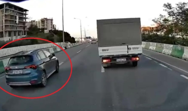 Bursa'da sürücünün refleksi kazayı böyle önledi