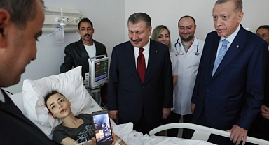 Cumhurbaşkanı Erdoğan'dan Gazzeli hastalara ziyaret