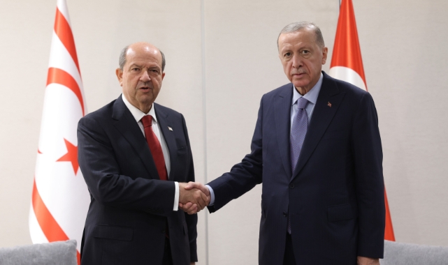 Cumhurbaşkanı Erdoğan ve KKTC Cumhurbaşkanı ile görüştü