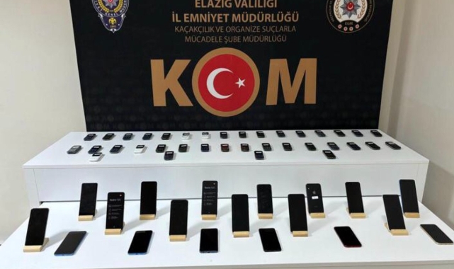 Elazığ’da 55 adet kaçak telefon ele geçirildi