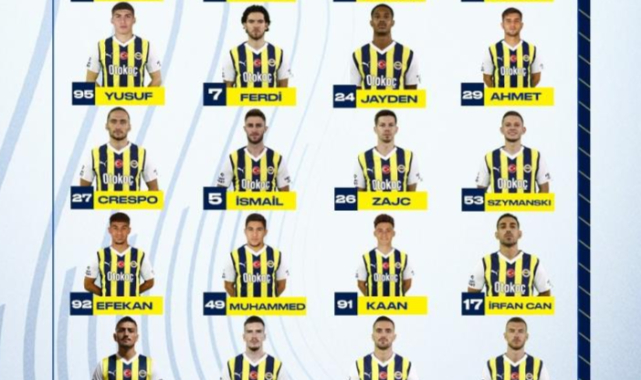 Fenerbahçe'nin, Ludogorets maçı kamp kadrosu açıklandı