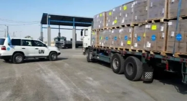 Filistin'e 55 kamyon yardım malzemesi daha teslim edildi