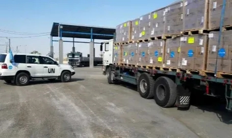 Filistin'e 55 kamyon yardım malzemesi daha teslim edildi