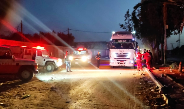 Filistin Kızılayı, insani yardımları teslim aldı