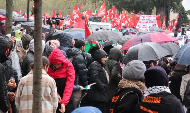 Fransa’da Filistin’e destek yürüyüşü