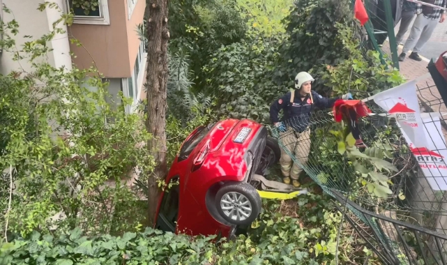 Gürültüyü duyan bina sakinleri şaşkına döndü!