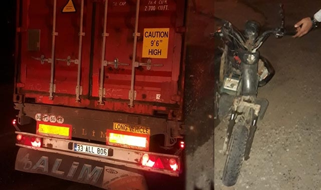 Hatay'da tır motosikletle çarpıştı: 1 ölü, 1 yaralı