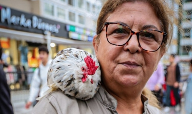 Horozlu kadın! Her yere birlikte gidiyorlar