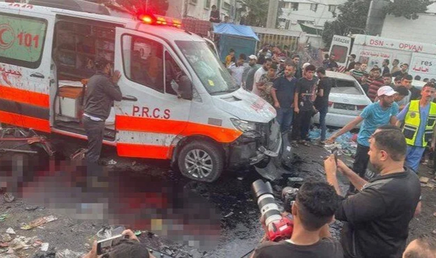 İsrail, ambulans konvoyu ve hastane girişini vurdu