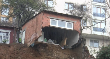 İstanbul'da korku dolu anlar! İstinat duvarı çöktü