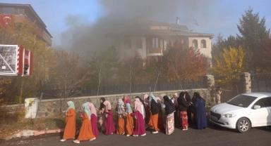 Kur'an kursundaki yangında 6 öğrenci dumandan etkilendi