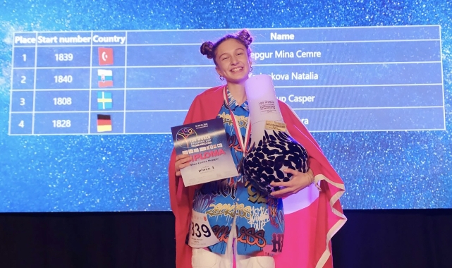 Milli sporcu Mina, Polonya'da şov yaptı!