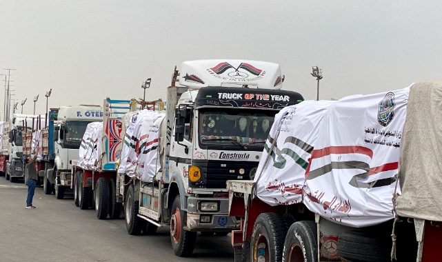 Mısır’dan Gazze’ye giren yardım TIR'ı sayısı 980’e ulaştı
