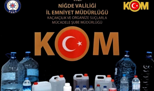 Niğde’de sahte içki operasyonu: 1 gözaltı