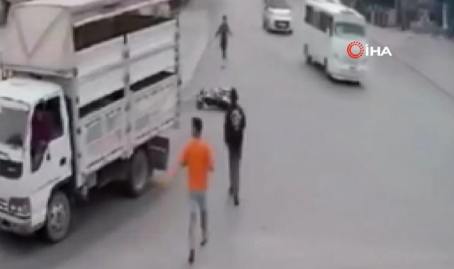 Ölümden saniyeler ile kurtulan adam