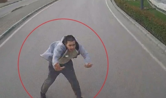 Ölümüne kaçış kamerada...Az kalsın canından oluyordu