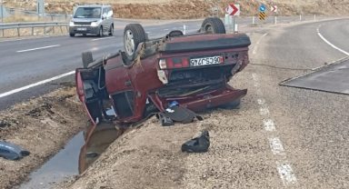 Otomobil takla attı: 1 yaralı