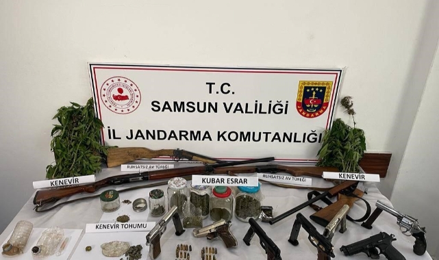 Samsun'da jandarmadan uyuşturucu operasyonu!
