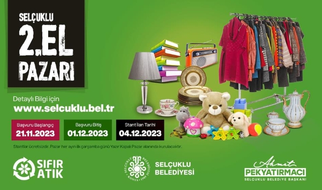 Selçuklu’ya 2. el pazarı geliyor
