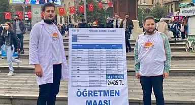 TÖB-SEN Bursa Şubesi'nden 'maaş bordrolu' eylem!
