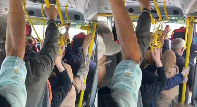 Yolcu isyan etti, şoför hareket etmedi