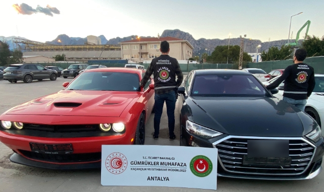 187 milyon liralık kaçak 15 lüks araca el konuldu