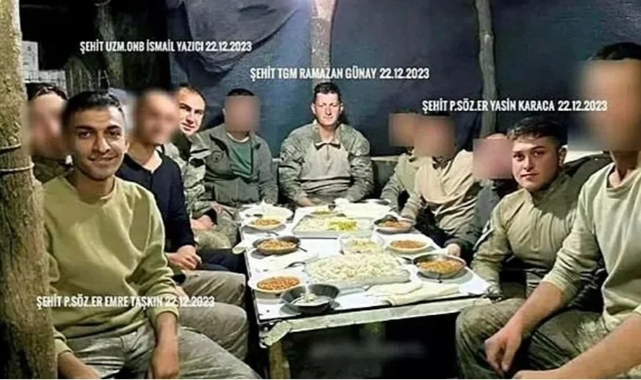 Aynı karede 4 şehit!