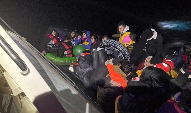Ayvacık açıklarında kaçak göçmen operasyonu