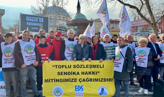 Bursa'da emekliler Ankara'da yapılacak mitinge çağrı yaptı