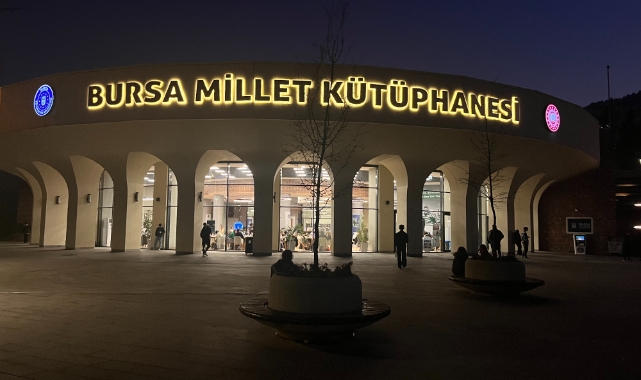 Bursa Millet Kütüphanesi artık 24 saat açık