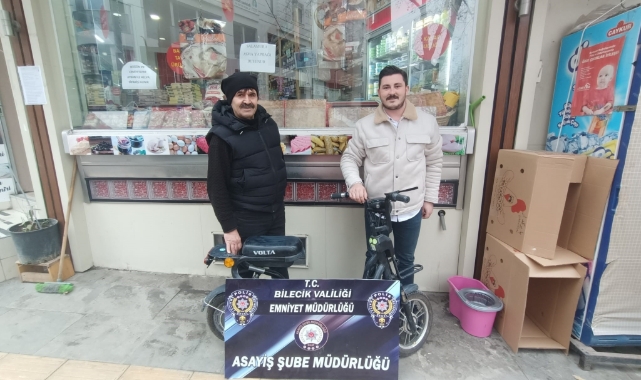 Çalınan bisiklet kısa sürede bulundu