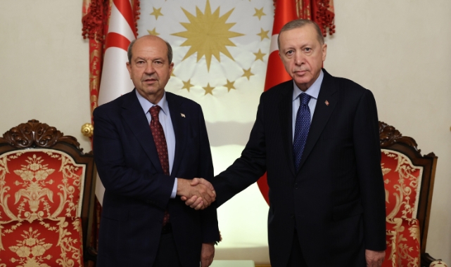 Cumhurbaşkanı Erdoğan, KKTC Cumhurbaşkanı Tatar ile görüştü