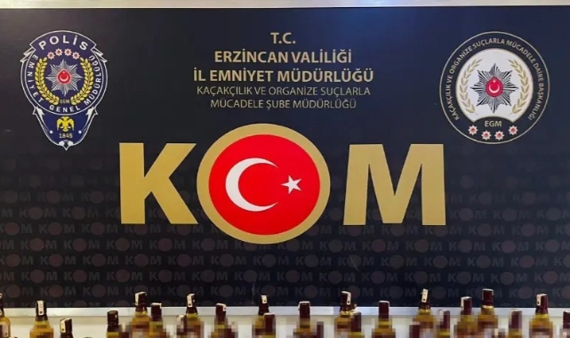 Erzincan’da yılbaşı öncesinde sahte alkol operasyonu