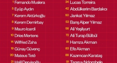 Galatasaray’ın Süper Kupa maçı kamp kadrosu belli oldu