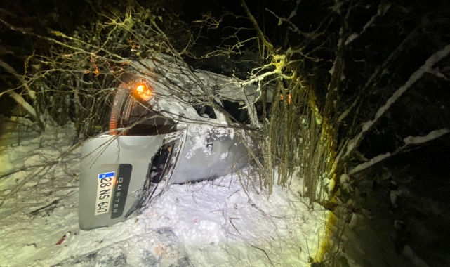 Giresun'da otomobil yayla yolunda uçuruma yuvarlandı