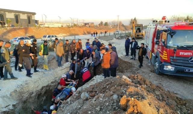 Göçük altında kalan işçi kurtarıldı
