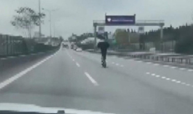 Hız limitini aşan skuter tehlikesi