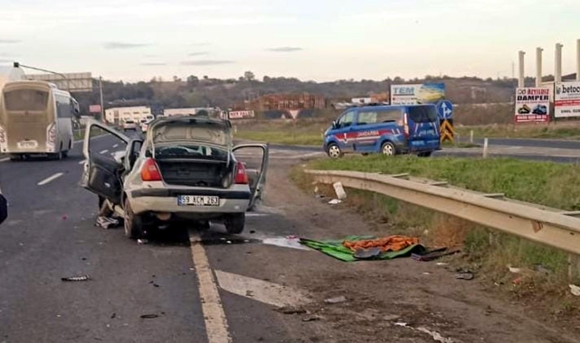 Kamyon, otomobile çarptı: 1 ölü, 2 yaralı