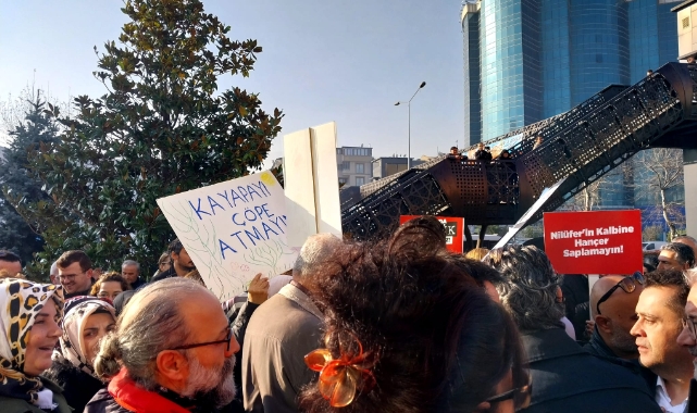 Kayapa çöplüğüne karşı protesto!