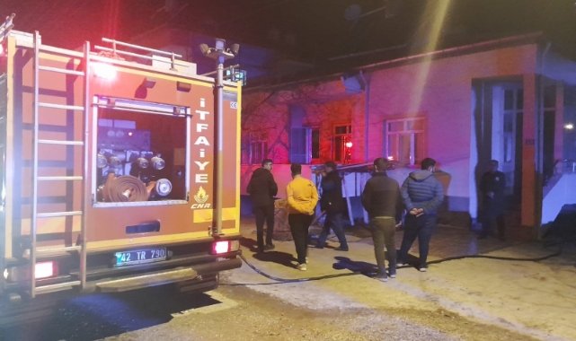Konya’da ev yangını